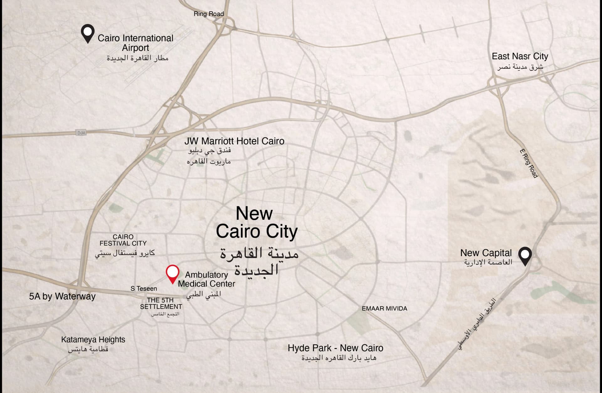 Alawali Medical Center Location Map - New Cairo